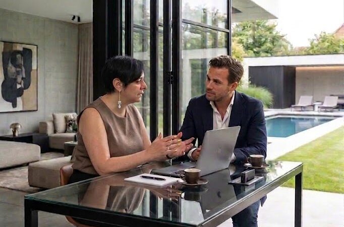 CEO in strategisch gesprek met een An Vermeulen, executive coach van Yarlini, over leiderschap, groei en bedrijfsstrategie.