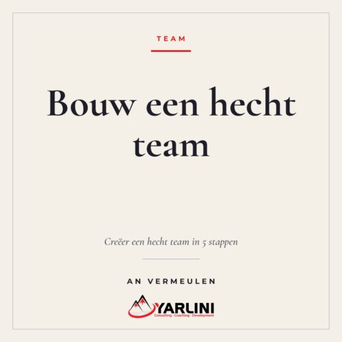 Cover eBook Creëer een hecht team in 5 stappen van An Vermeulen, Yarlini hecht team creëren