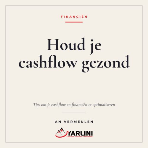 Cover eBook Tips om je cashflow en financiën te optimaliseren van An Vermeulen, Yarlini cashflow optimaliseren